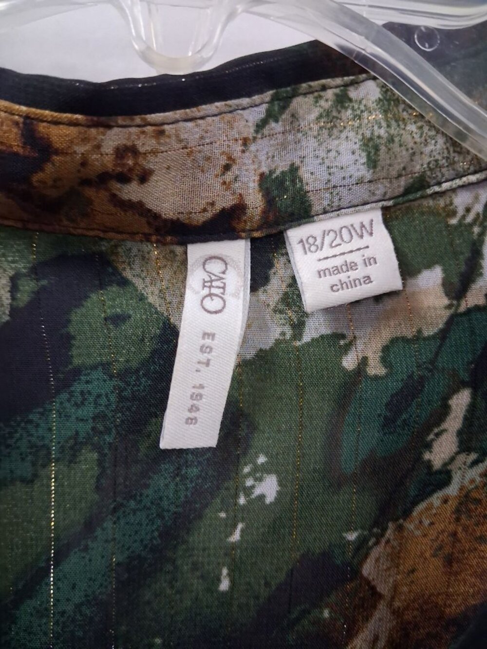 Cato Woman's Button Down Blouse Size 18/20W - Picture 11 of 13